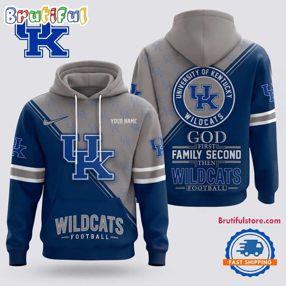 Kentucky Wildcats 2026 NCAA Personalized Faith Family Football Hoodie