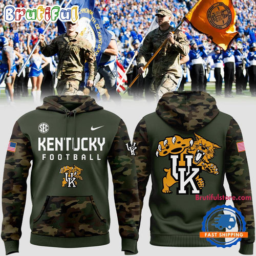 Kentucky Wildcats Football Special New 2024 Military Appreciation Hoodie