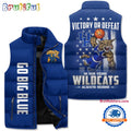 Kentucky Wildcats Sporty Mascot Design Sleeveless Puffer Jacket