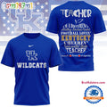 Kentucky Wildcats Teacher Pride Unisex 3D Shirt