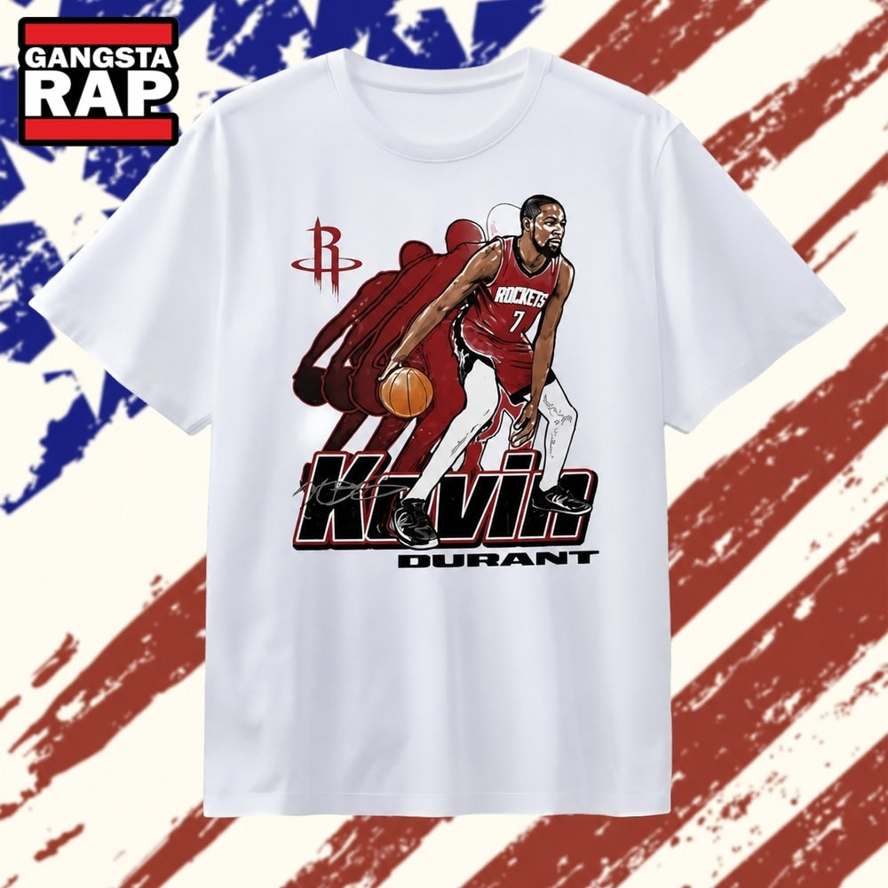 Kevin Durant Houston Rockets Signature 7 Retro Vibe Graphic T Shirt , Vintage Trending Shirt