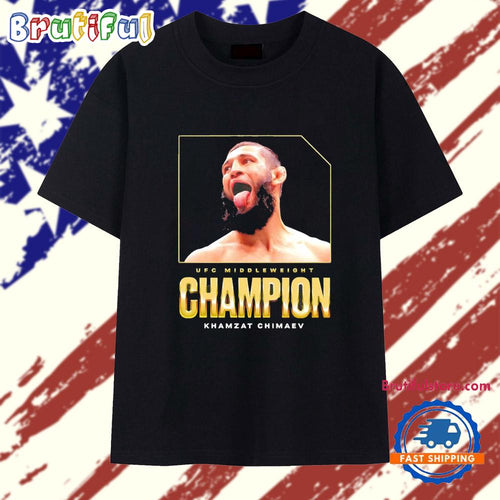 Khamzat Chimaev 2025 UFC Middleweight Champions T Shirt