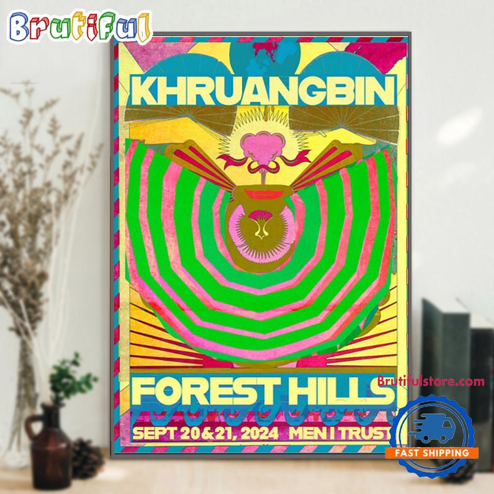 KHRUANGBIN September 20-21 2024 Forest Hills Stadium, New York, NY Concert Poster Canvas