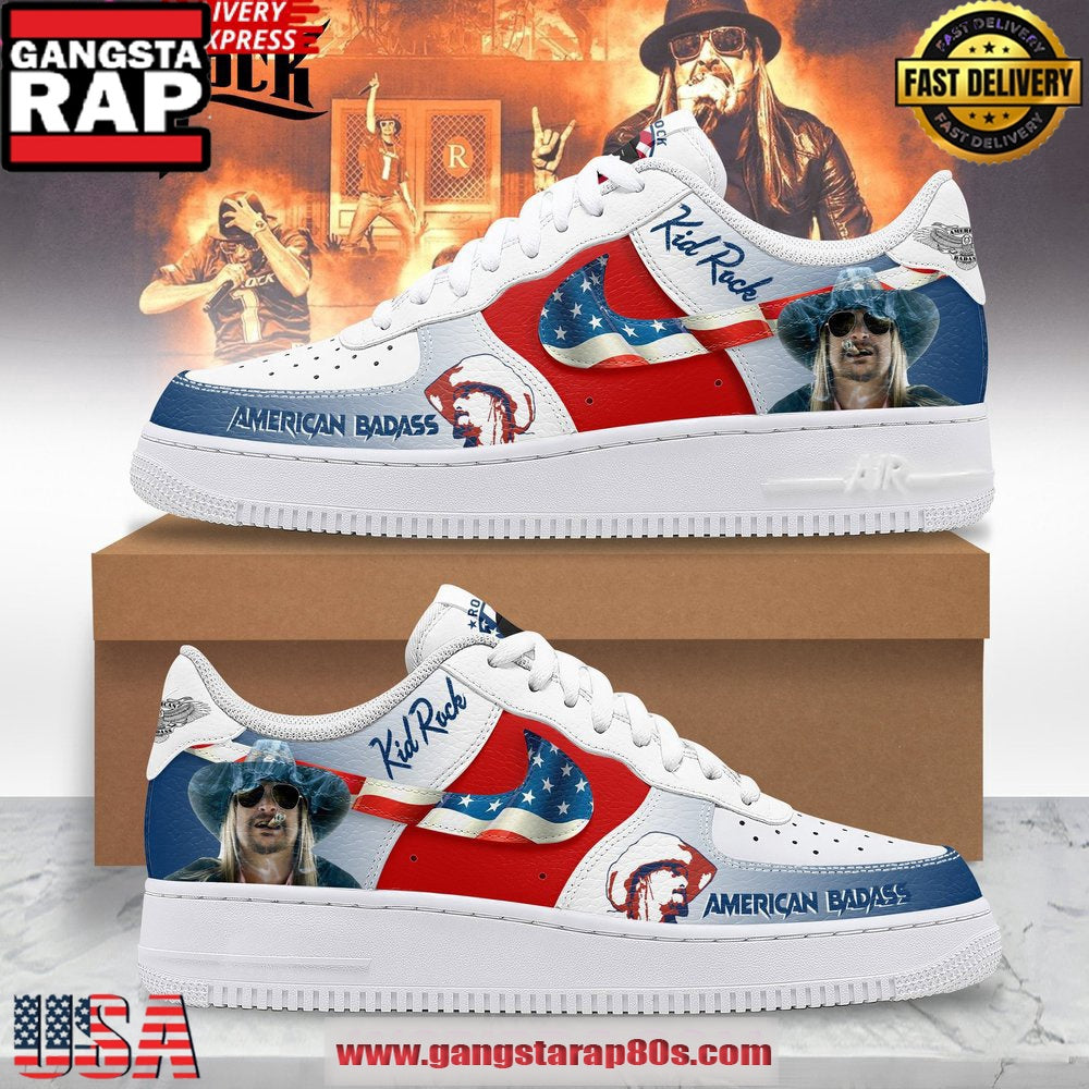 Kid Rock American Badass Air Force 1 Running Sneakers Shoes