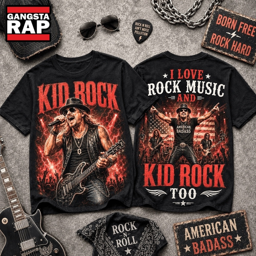 Kid Rock Born Free American Badass T Shirt , Music Trending 3D Shirt