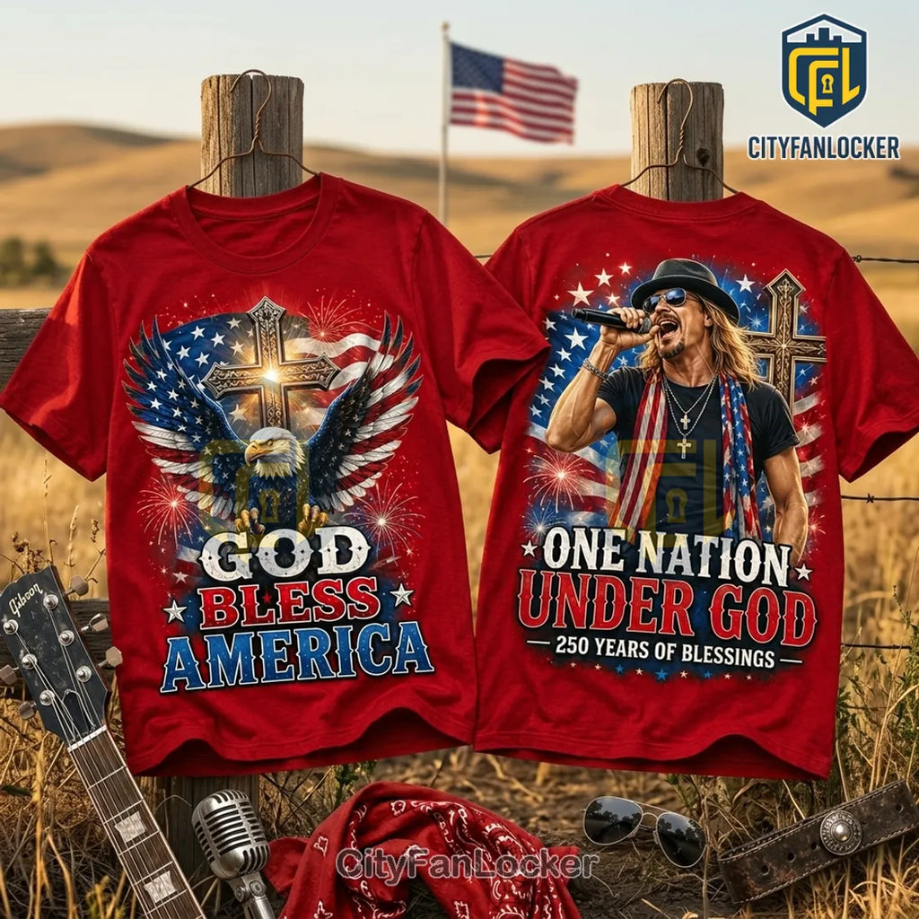 Kid Rock One Nation Under God Red T-Shirt