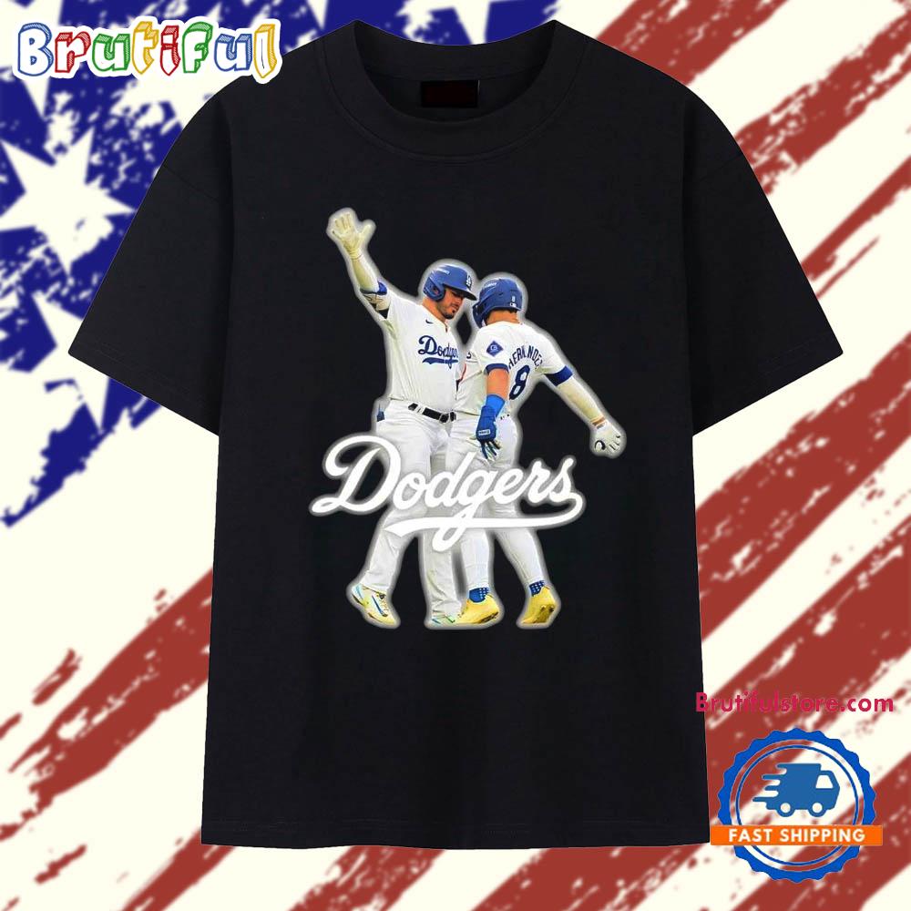 Kike Hernandez and Gavin Lux crotch bump LA Dodgers T Shirt