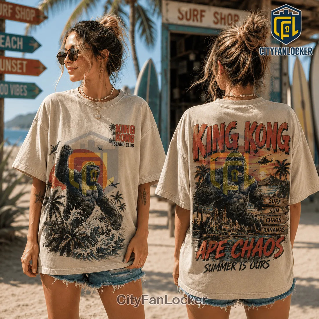 King Kong Vintage Wash Summer T-Shirt