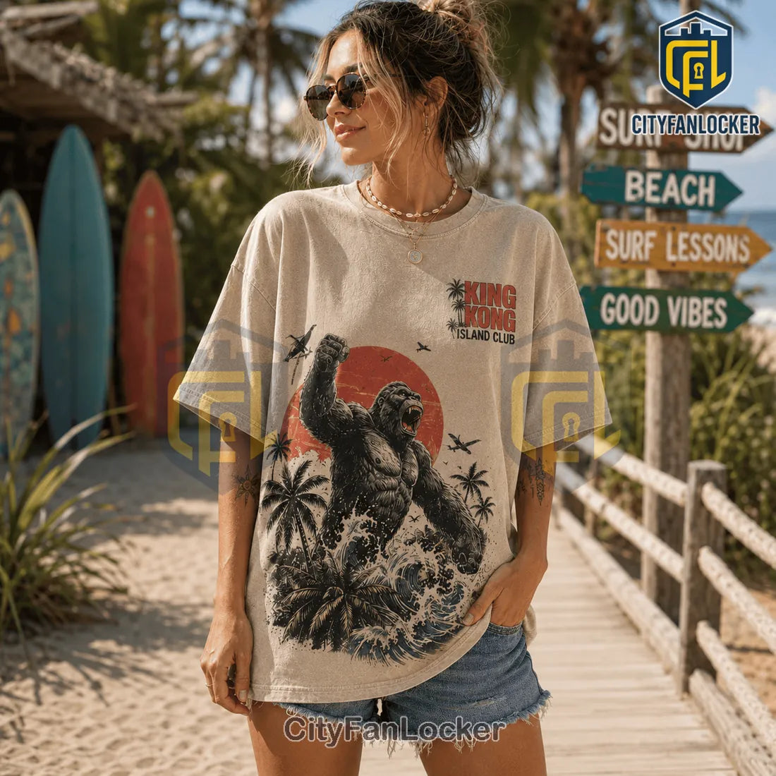 King Kong Vintage Wash Summer T-Shirt