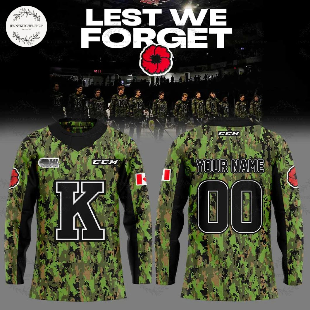 Kingston Frontenacs Special Canadian Last We Forces Uniforms 2025 Hockey Jersey