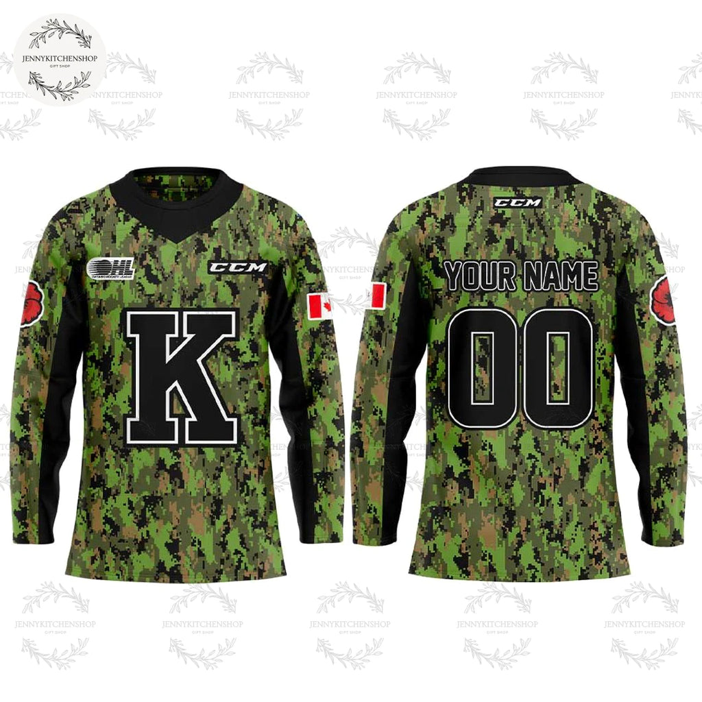 Kingston Frontenacs Special Canadian Last We Forces Uniforms 2025 Hockey Jersey