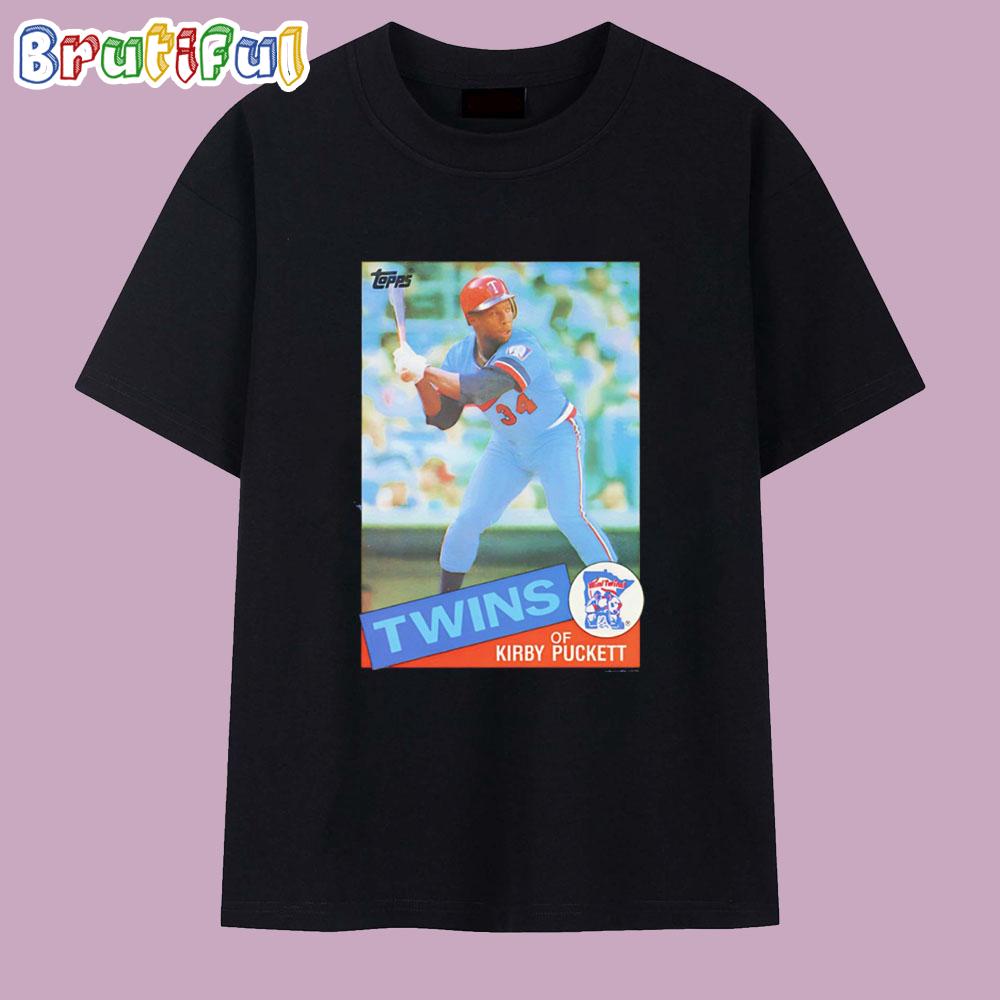 Kirby Puckett Minnesota Twins 1985 Baseball Card T Shirt