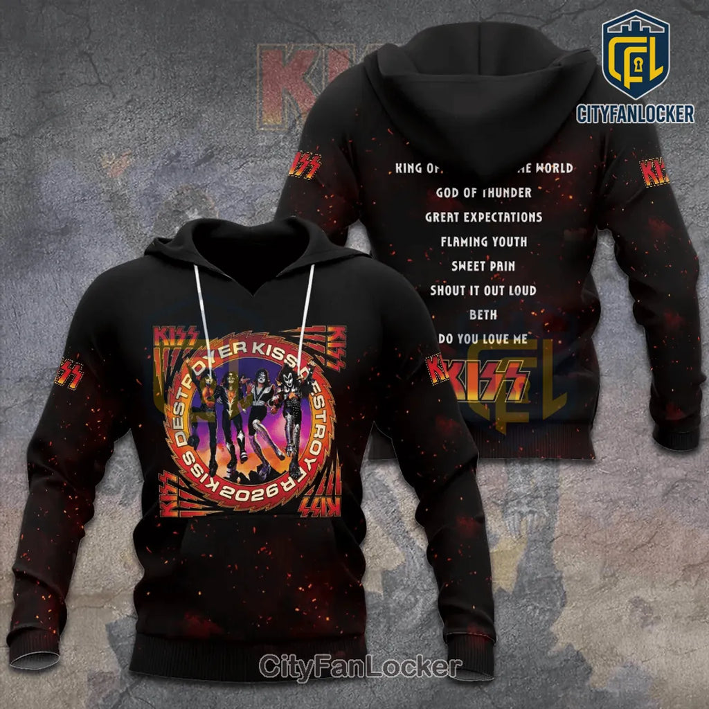KISS Destroyer Album Art Limited Edition Black Hoodie