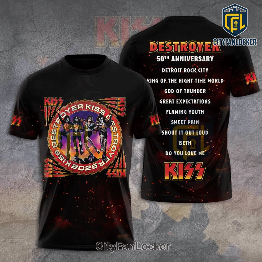 KISS Destroyer Album Art Limited Edition Black Hoodie