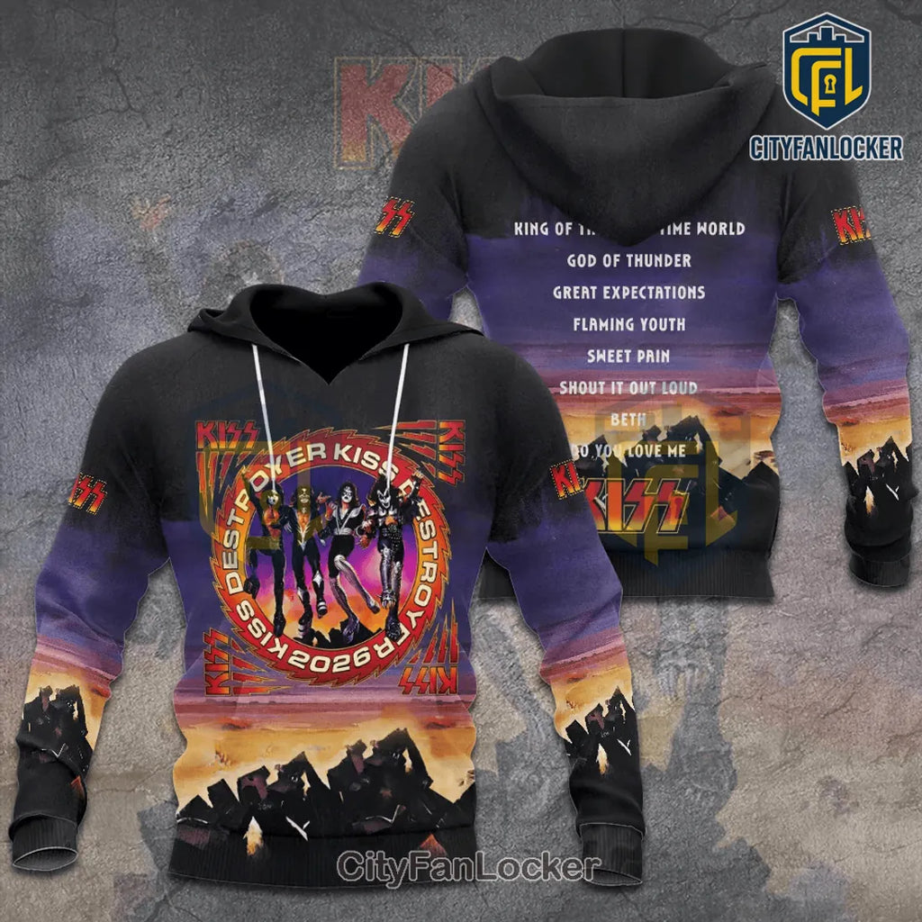 KISS Destroyer Album Art Pullover Hoodie