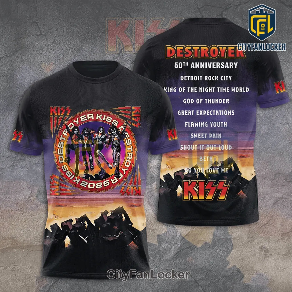 KISS Destroyer Album Art Pullover Hoodie
