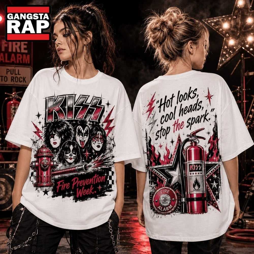 KISS Fire Prevention Week Rock Safety 3D Shirt