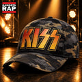 KISS Golden Thunder Camo Rock Legend Classic Cap, Trendy Music Baseball Cap
