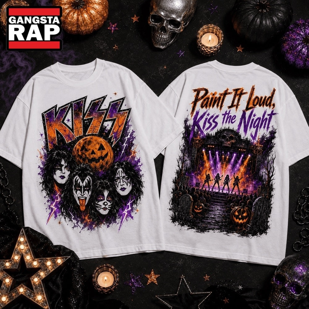 KISS Paint It Loud Halloween Night 3D Shirt