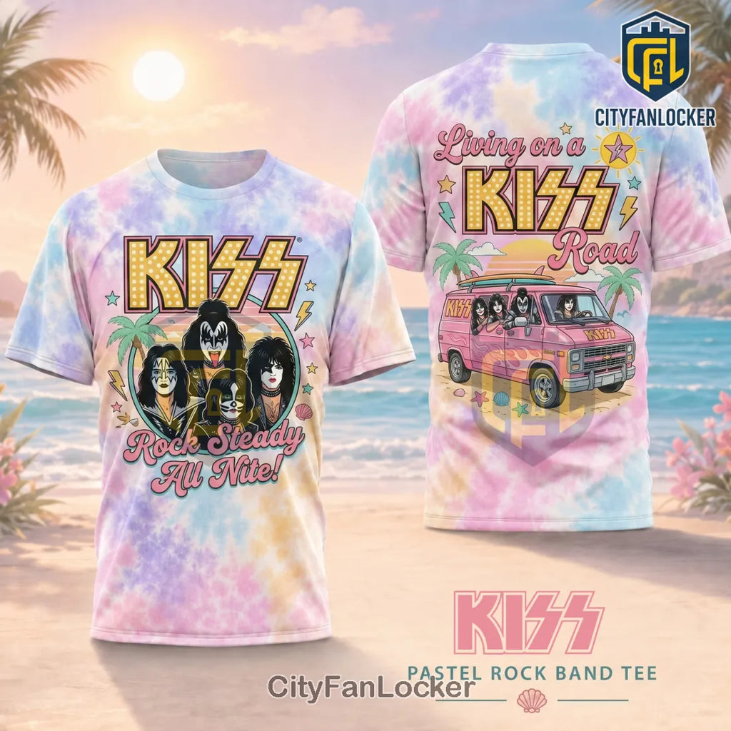 KISS Rock Band Premium Beach Van Pastel Summer Shirt