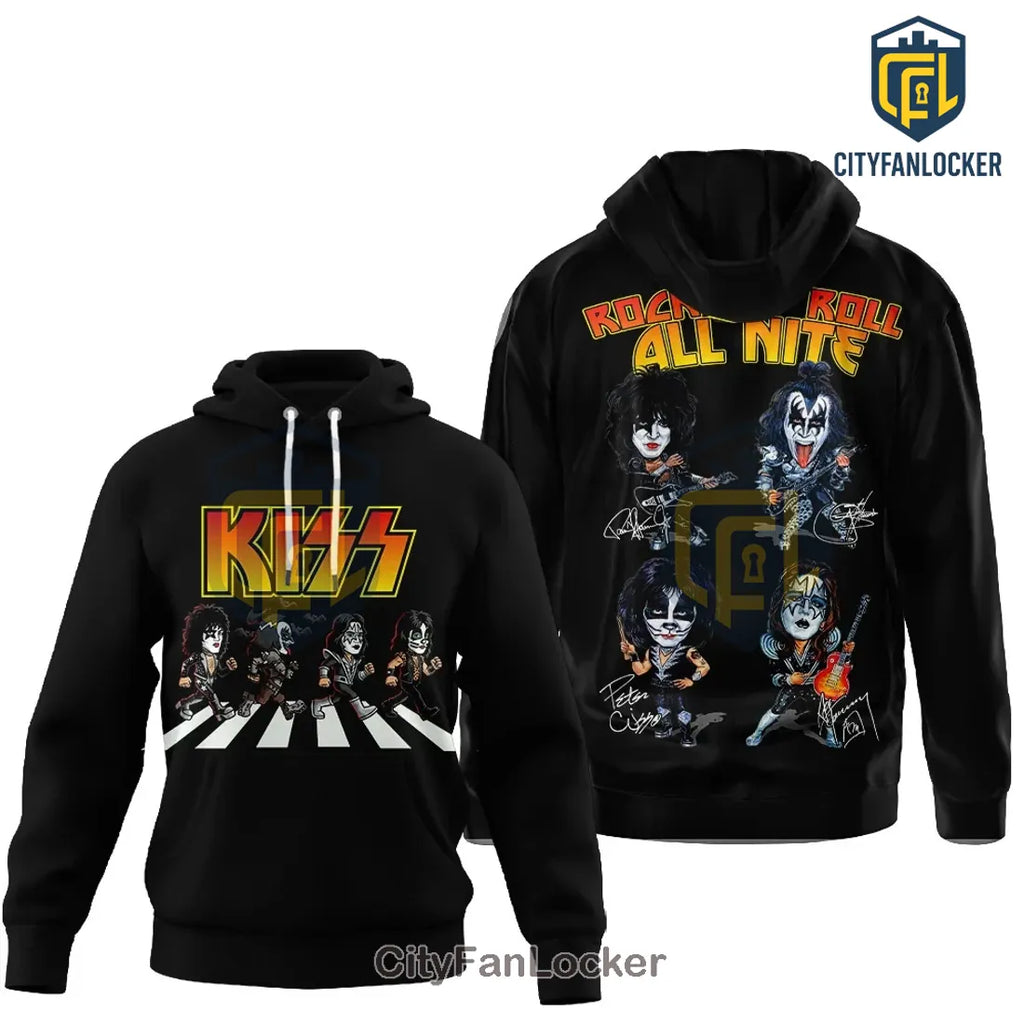 KISS Rock & Roll All Nite Chibi Graphic Hoodie