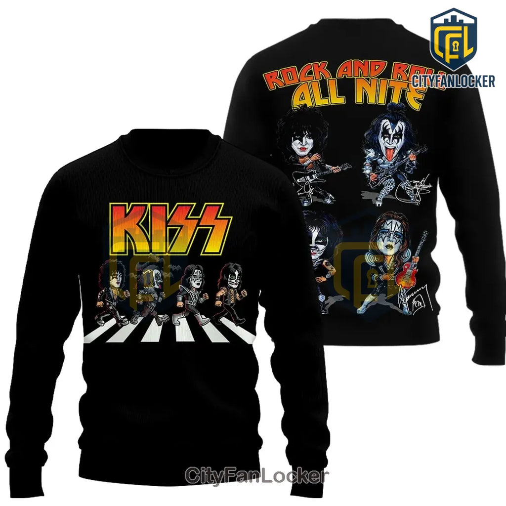 KISS Rock & Roll All Nite Chibi Graphic Hoodie
