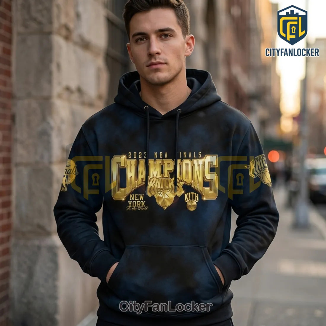 Kith x New York Knicks 2025 Finals Champions Roster Pullover Hoodie