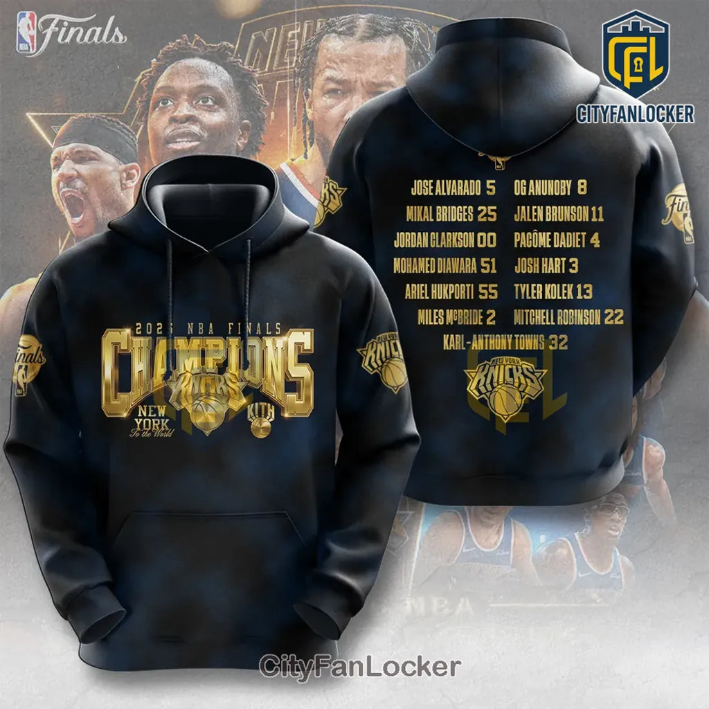 Kith x New York Knicks 2025 Finals Champions Roster Pullover Hoodie