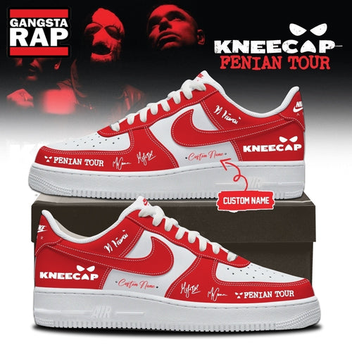 KNEECAP FENIAN TOUR Limited Edition Signature 2026 Red Air Force 1 Shoes Sneakers , Music Trending Shoes