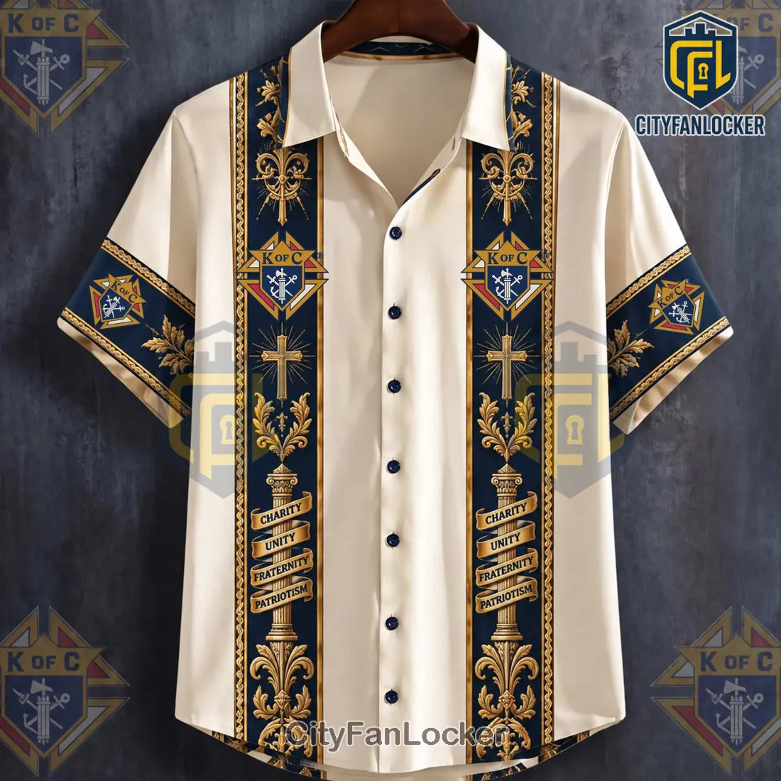 Knights of Columbus Charity Unity Fraternity Patriotism Polo Shirt
