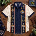 Knights of Columbus Navy Blue Hawaiian Shirt