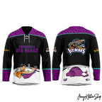 Knoxville Ice Bears Dino Flinstone Race Hockey Jersey