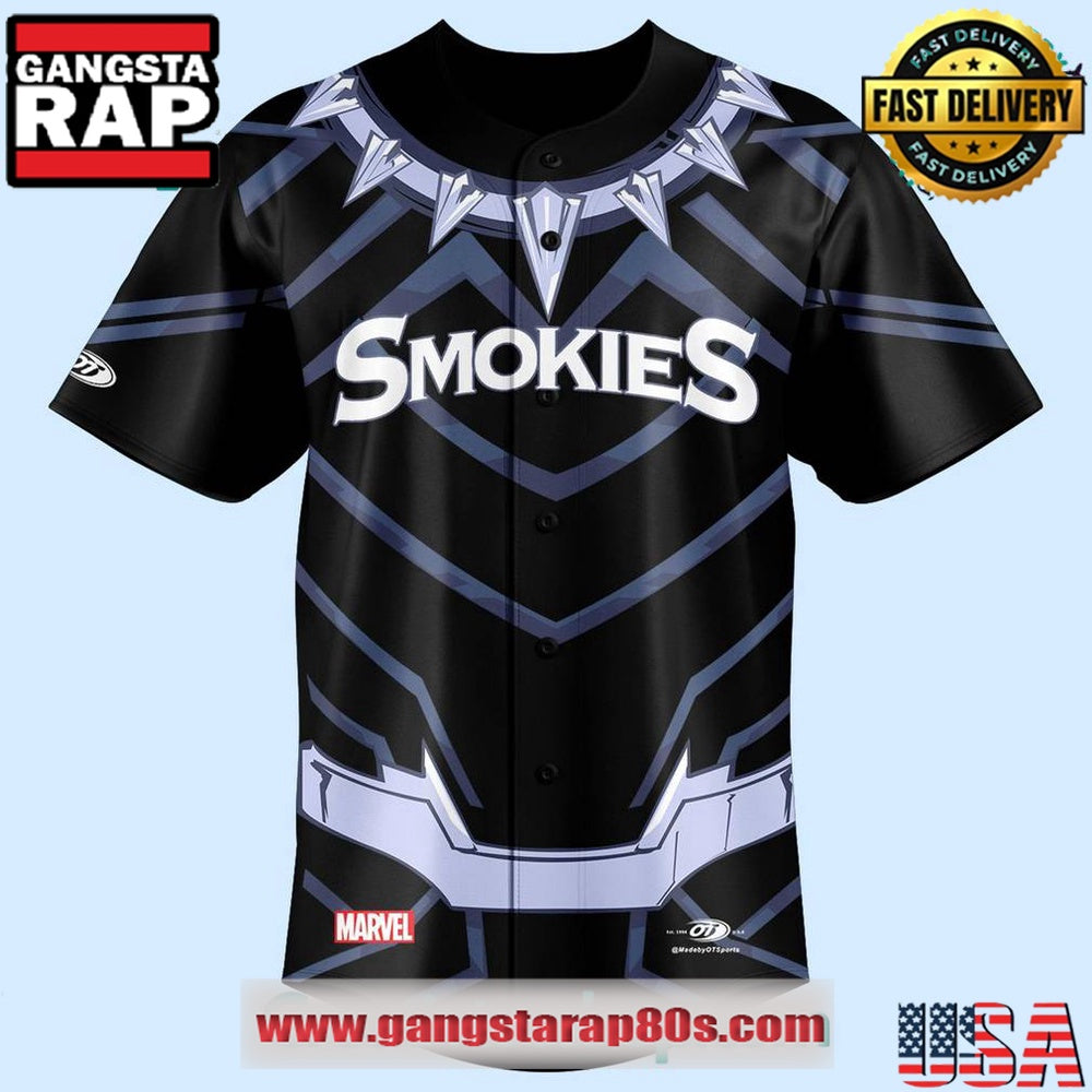 Knoxville Smokies Marvel Super Hero Night Special Design Custom Baseball Jersey Shirt