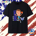 Kon Knueppel Big Head Caricature Charlotte Hornets T Shirt