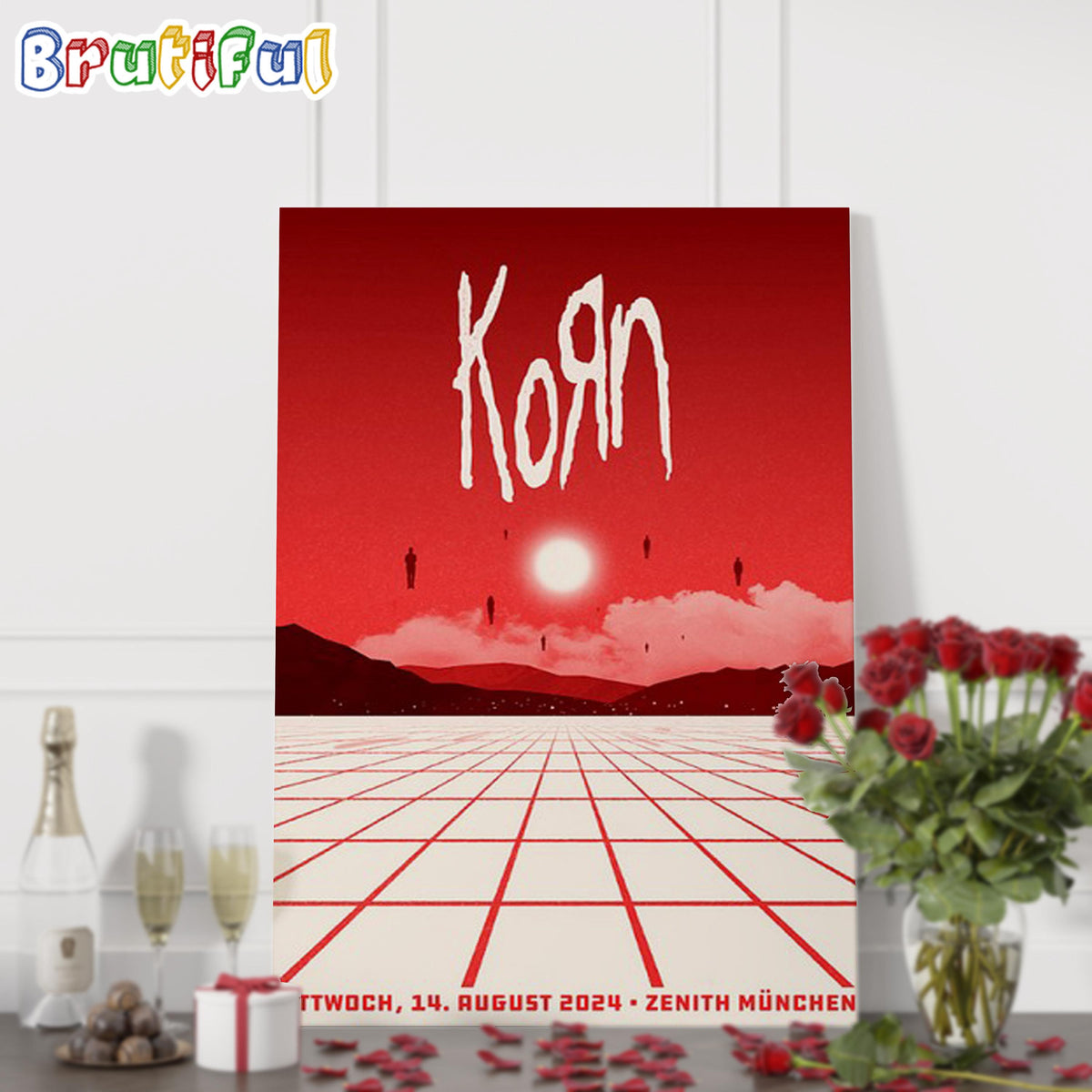 Korn August 14 2024 Zenith Muchen Mittwoch Wall Art Poster Canvas