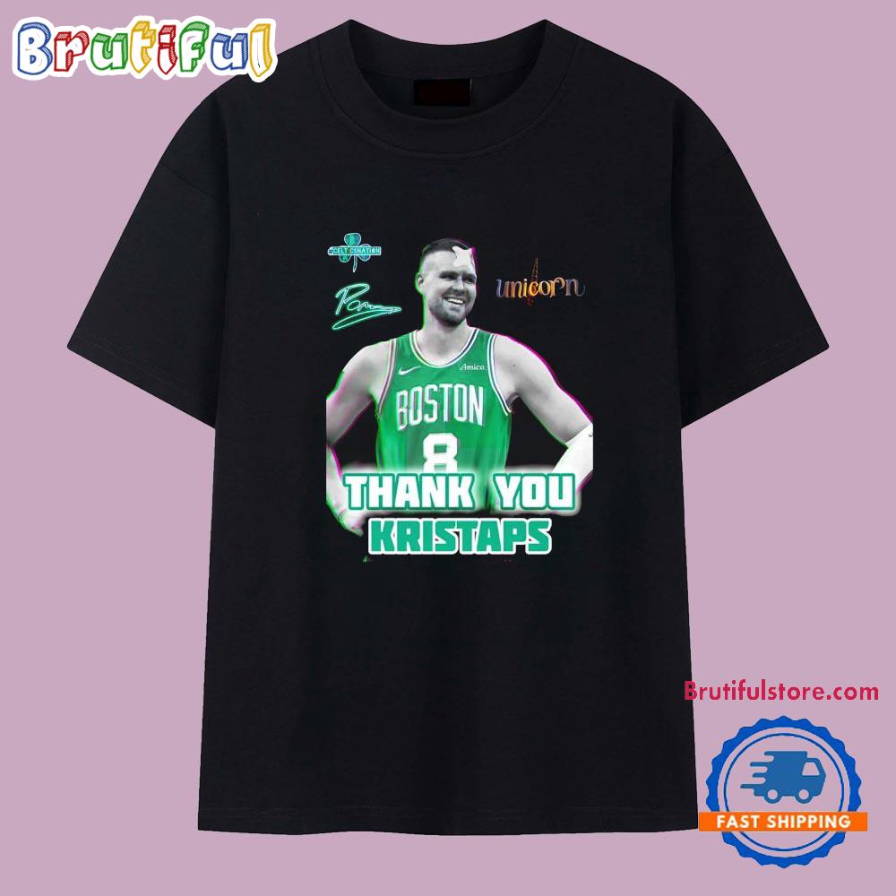 Kristaps Porzingis Boston Celtics Thank You No Banner 18 T Shirt