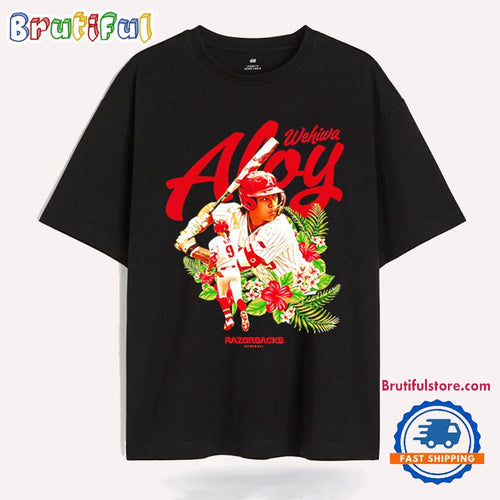Kuhio Aloy Arkansas Razorbacks Graphics T Shirt
