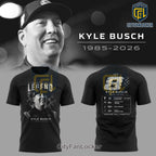 Kyle Busch Rowdy Legend NASCAR Champion 1985-2026 Tribute Hoodie