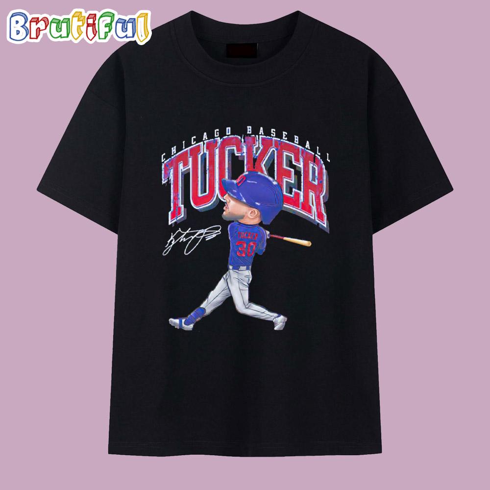 Kyle Tucker Chicago Cubs Cartoon Signature T Shirt