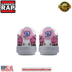 LA Dodgers Cherry Blossom Japanese Limited Edition Air Force 1 Running Sneakers Shoes