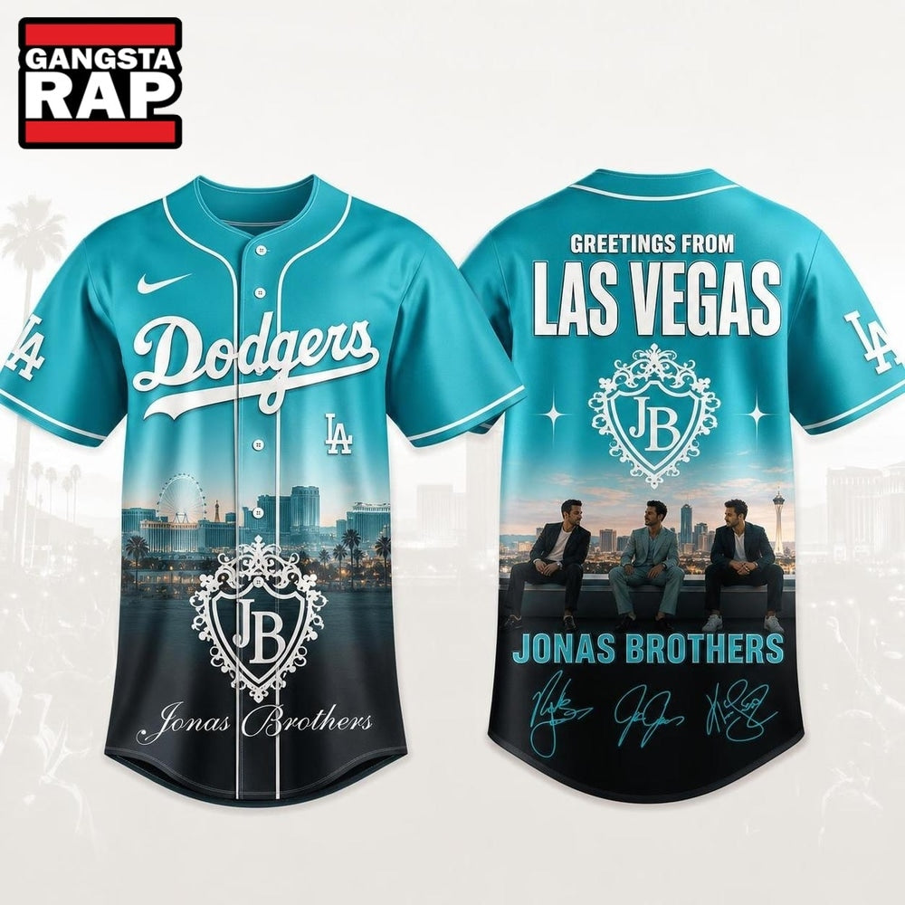 LA Dodgers Merch X Jonas Brothers Baseball Jersey , Music Fans Jersey Shirt