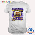 La Lakers Basketball Wall Painting T Shirt