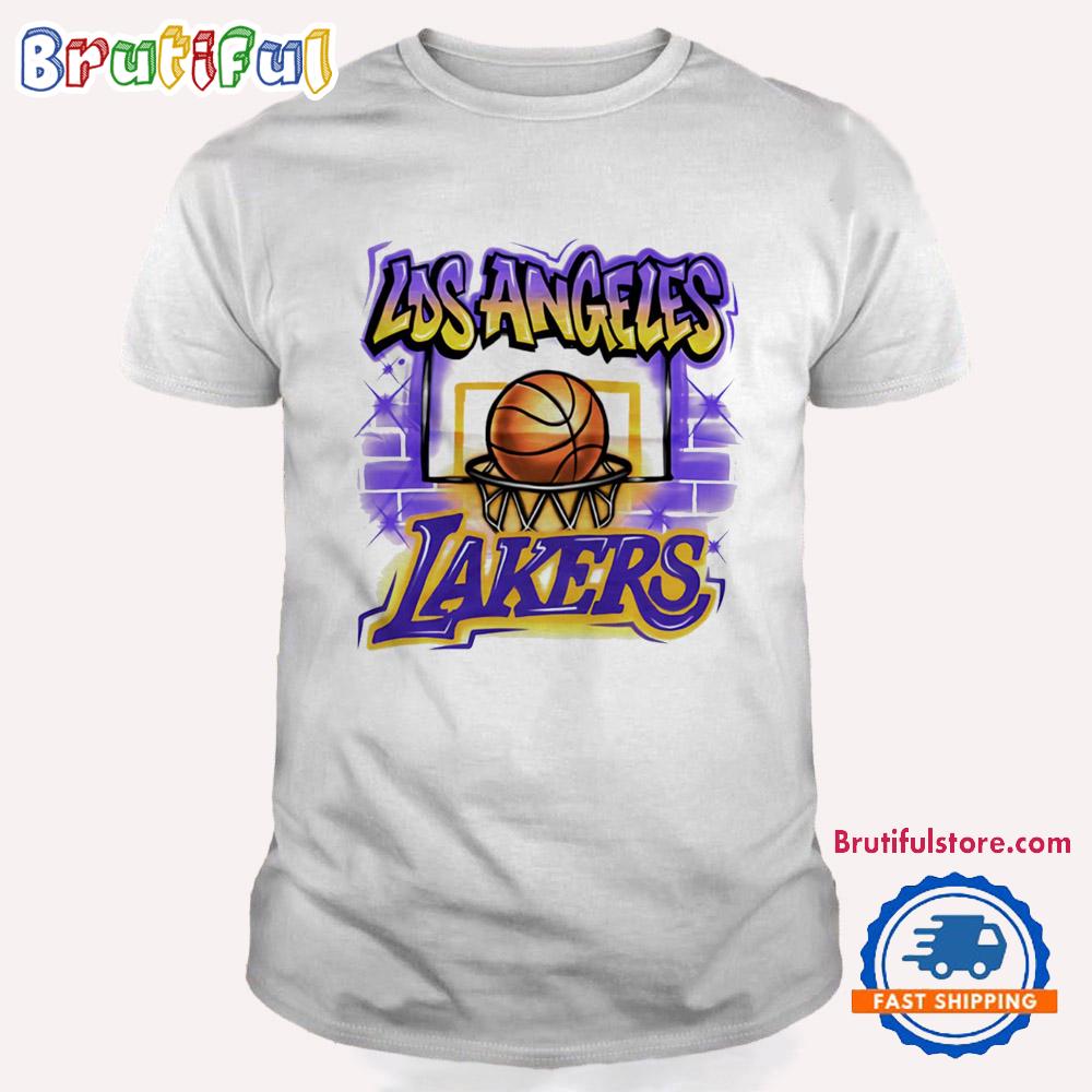 La Lakers Basketball Wall Painting T Shirt