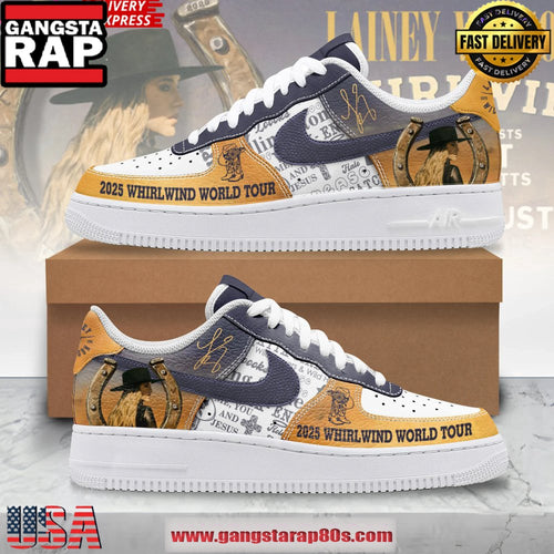 Lainey Wilson 2025 Whirlwind World Tour Air Force 1 Running Sneakers Shoes