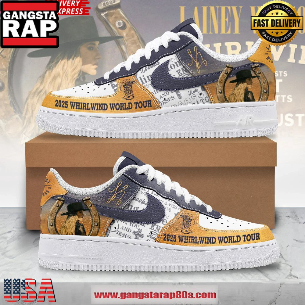 Lainey Wilson 2025 Whirlwind World Tour Air Force 1 Running Sneakers Shoes