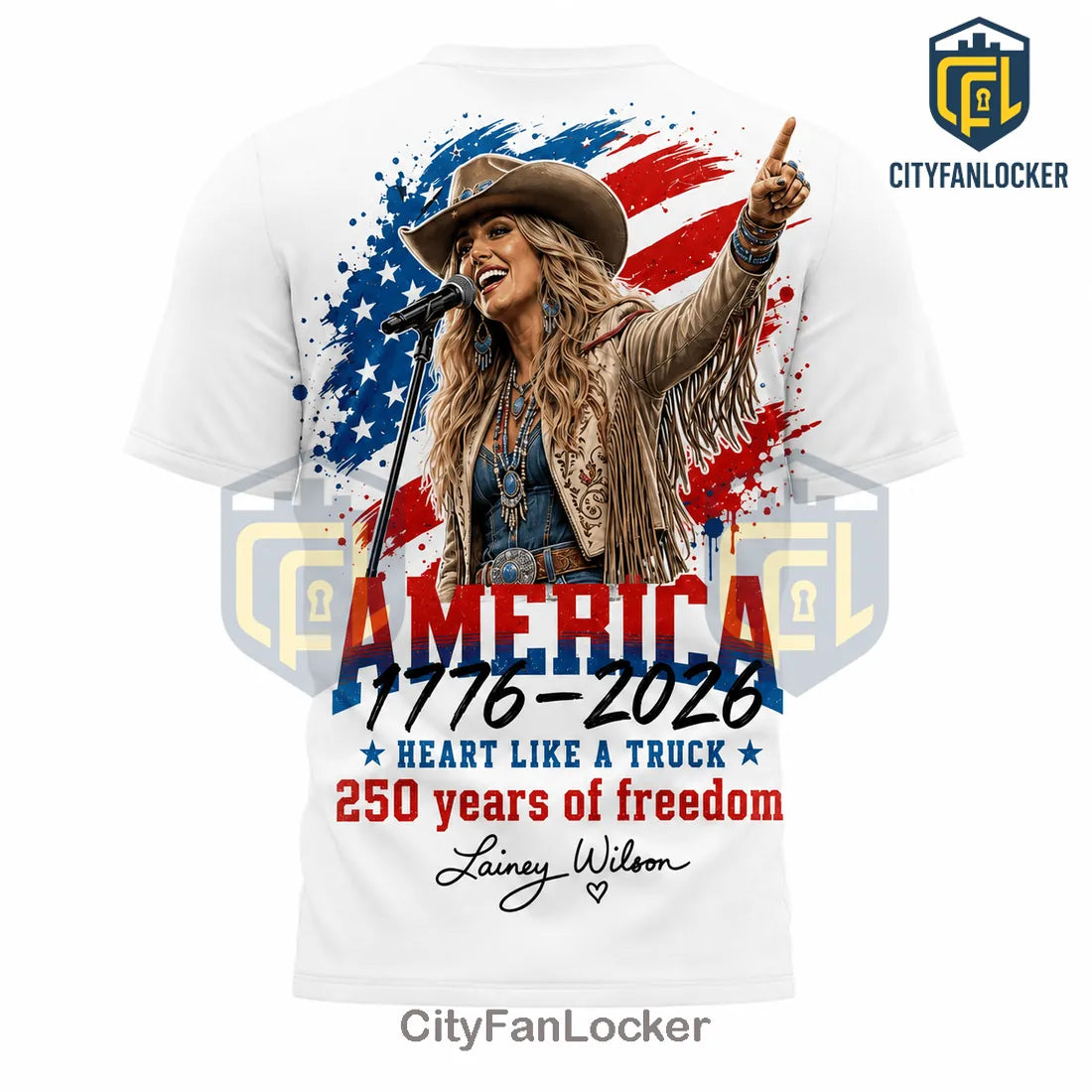 Lainey Wilson American Freedom 1776-2026 T-Shirt