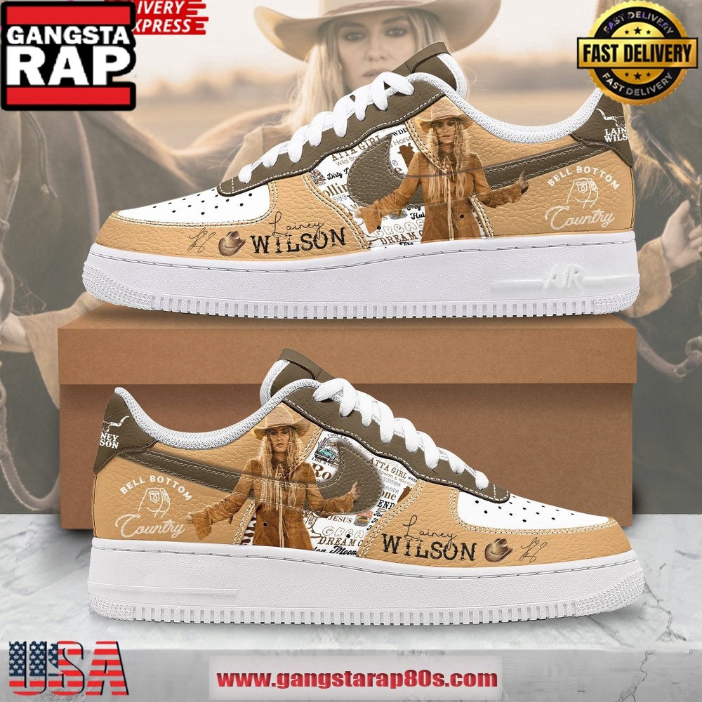 Lainey Wilson Bell Bottom Country Air Force 1 Running Sneakers Shoes