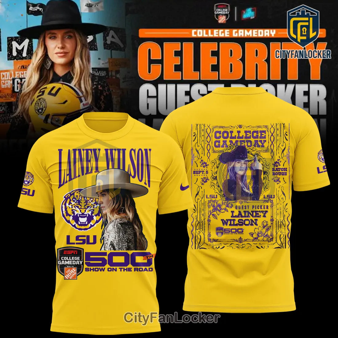 Lainey Wilson Louisiana State University Yellow Hoodie