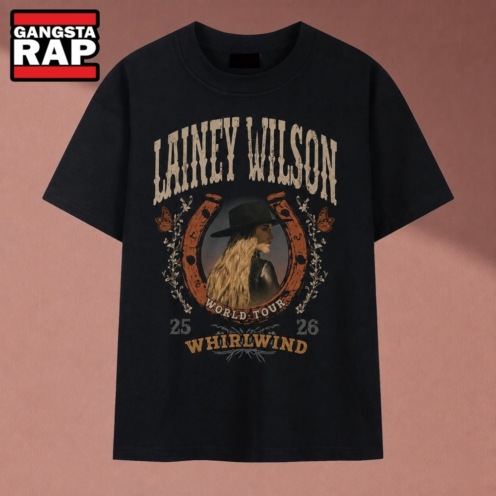 Lainey Wilson Whirlwind World Tour 2025 2026 Country Graphic T Shirt, Music 2D Shirt