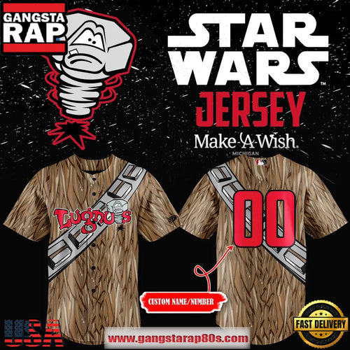 Lansing Lugnuts x Star Wars Limited Edition Custom Baseball Jersey